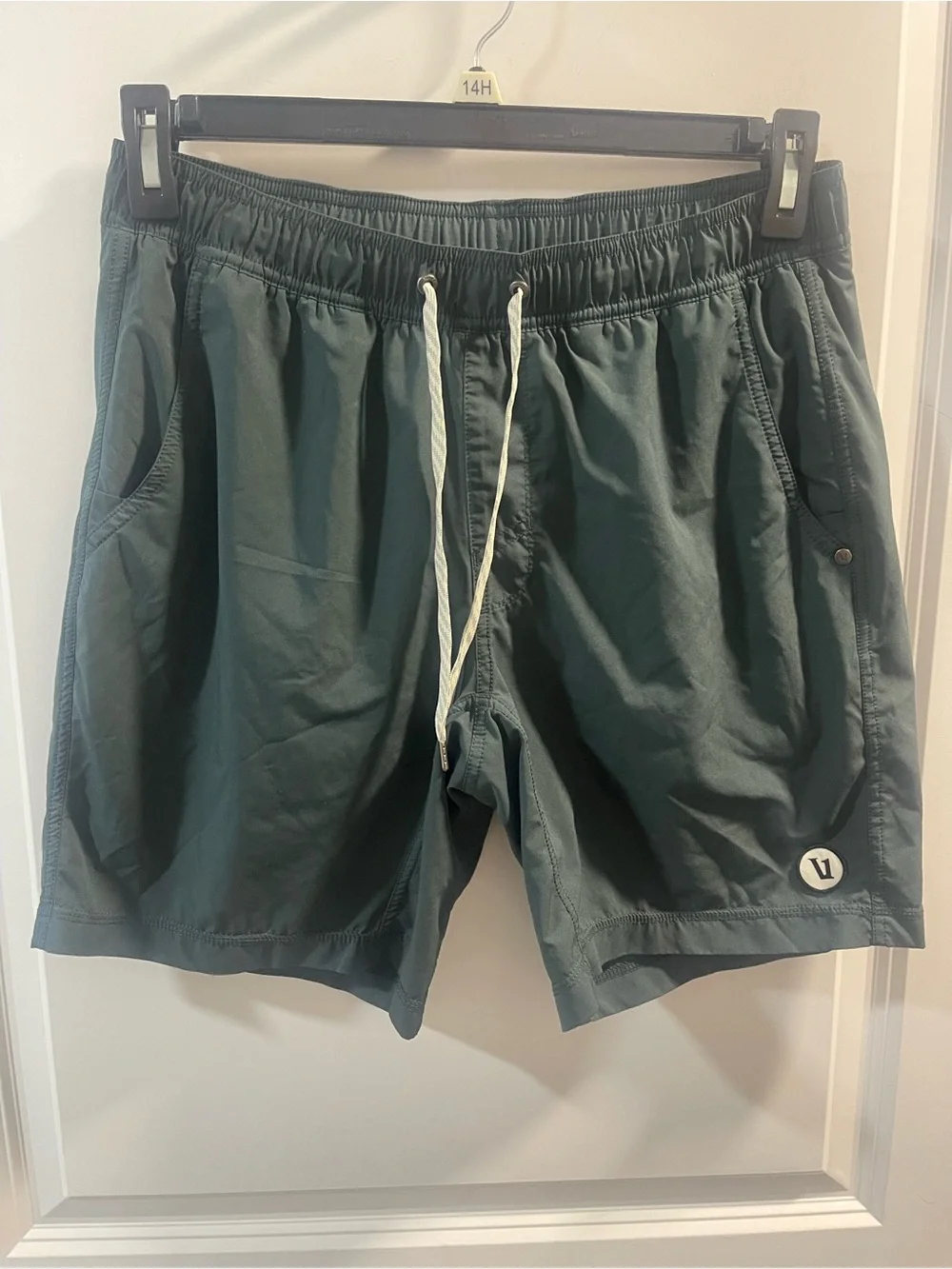 Vuori Forest Green Swim Trunks with Drawstring